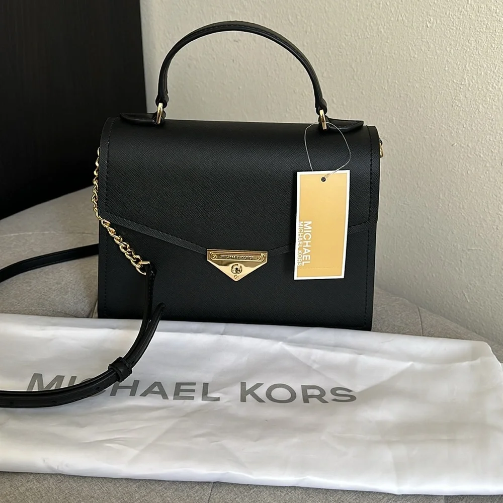 Michael Kors Grace MD TH Satchel black handle or cross body